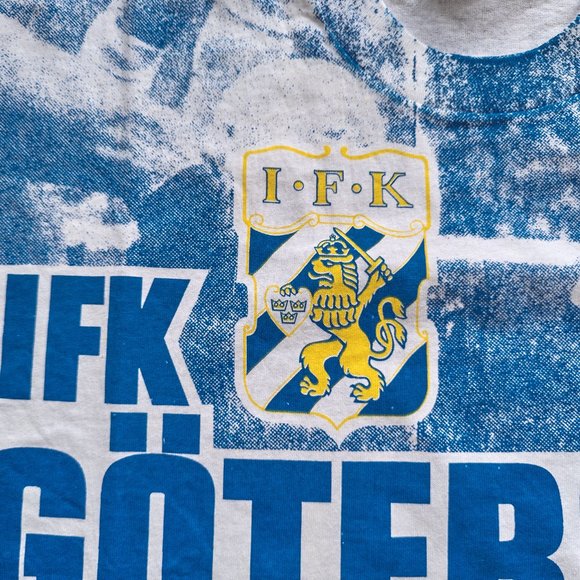Vintage Deadstock IFK Goteborg Team T-shirt , Size XXL, Single stitch - Picture 3 of 8